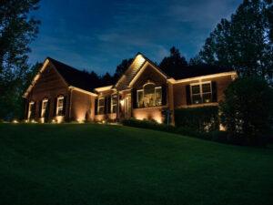sloped yard lighting